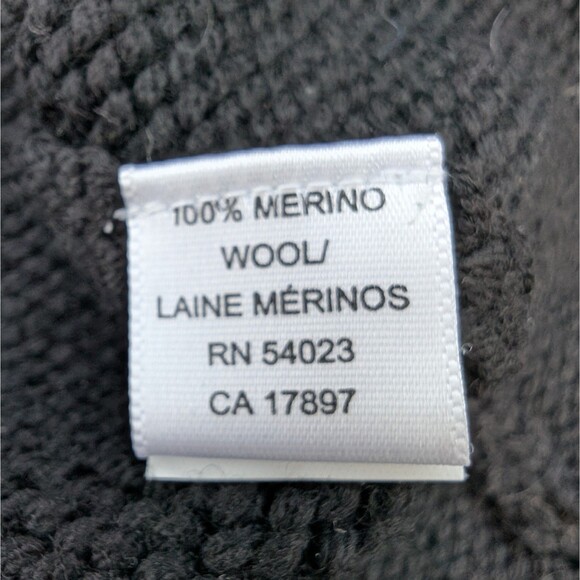 Banana Republic Black Knit Cardigan Sweater Womens Small Embellished Merino Wool - Picture 5 of 9